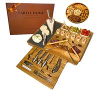 Farell Home® - Tagliere di formaggi e salumi, in legno d'acacia, vassoi completo per aperitivo-idee regalo. (Rettangolare)