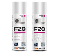 Faren F20, Igienizzante Spray per Climatizzatori di Casa e Auto, gradevolmente profumato a base alcolica, 2pz x 400ml