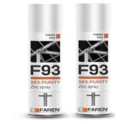 FAREN F93 Zinco Spray Purezza 98%, Zincante A Freddo, Anticorrosivo, Antiruggine,dona una tinta Chiaro brillante, particolarmente adatto per il Ritocco di Parti Saldate e Ossidate, 400ml (2)