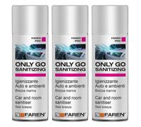 Faren ONLY GO SANITIZING Spray Igienizzante Per Auto E Ambienti 200 ml 3 Pezzi