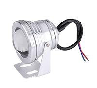faretti 12v + Luce Subacquea Impermeabile Dell'Acquario Dello Stagno Del Punto Dell'Acquario 10W 12V RGB LED Della Barca Marina(Bianco argenteo)