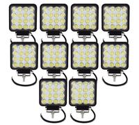 Faretti 48W Led Quadrato 10 Pz Da Lavoro 16 Led Da 3W Di Profondità Auto Barca [EEK: A+]