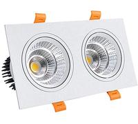 Faretti a LED a Doppia Testa Faretto da Incasso Quadrato COB a Scomparsa Lampada da Parete a Pannello Nascosto 18W/25W/30W Faretto a LED Decorazione a LED Lampada da soffitto Griglia Ritaglio 120 *