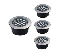 Faretti da Esterno per Esterni, Confezione da 4, Luce da Incasso interrata, Lampada da Esterno Rotonda, faretto a LED per Esterni, Luce da Incasso a LED Impermeabile IP65