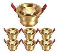 Faretti da Incasso a LED in Ottone da 7 W, Paralume da 3 Pollici, Cri95, faretto retrofit in Rame con Luce Diurna, faretto retrofit a o oculare con ano reabile da 35°, Illuminazione da Inca