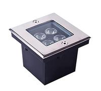 Faretti da Incasso A Pavimento Quadrato 4W Faretto Calpestabile LED Vetro Temperato Elevata Capacità di Carico IP67 Impermeabile For Esterno, Giardino, Terrazzo, Strada(Bianco caldo,110-220V)