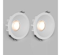 Faretti da Incasso a soffitto a LED per Interni, 2 Confezioni, faretti direzionali Bianchi monopunto per Soggiorno, Camera da Letto, corridoio, Galleria, Camera da Letto