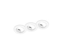 Faretti da incasso kit Jura orientabile bianchi Ø 8,3 cm 3 pz