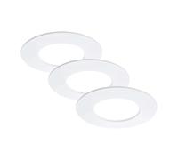 Faretti da incasso LED Flat In bianco Ø 8,5cm 5W 3 pz Bianco