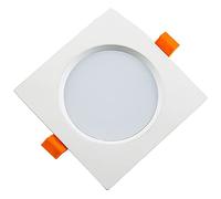 Faretti da Incasso Quadrati Bianchi da soffitto, Angolo del Fascio di 120°, faretto da Incasso ignifugo, Driver Incluso, Lampada d'accento con Finitura Bianco Opaco, Foro di Taglio da 75 mm, Appa