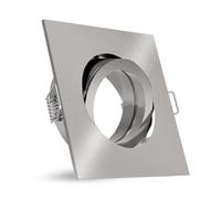 Faretti da incasso, quadro in acciaio inox, forma quadrata 1er-Set - Edelstahl Optik