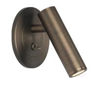 Faretti da incasso rotondi, lampada da lettura da comodino, applique regolabile per testiera con interruttore, illuminazione d'accento, faretti da parete 3000K luce calda per camera da letto (marrone)