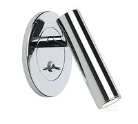 Faretti da incasso rotondi, lampada da lettura da comodino, applique regolabile per testiera con interruttore, illuminazione d'accento, faretti da parete 3000K luce calda per camera da letto (cromato)