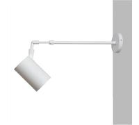 Faretti Da Lettura Telescopici A Braccio Lungo In Stile Retrò Industriale, Faretti Da Parete Per Interni Regolabili, Faretti Da Parete Con Braccio Retrattile, Per Lettura, Scale Della Camera(White,12w