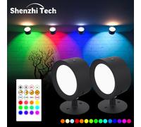 Faretti da parete RGB ricaricabili con telecomando e touch control, 360 ° Regolabile, ideale come colore: luci d'accento che cambiano per Hom