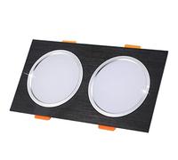 Faretti da Soffitto A Griglia A LED Moderni, Faretti Quadrati da Incasso, Faretti da Soffitto A Doppia Testa, Faretti da Parete con Sfondo Nascosto, Accessori Neri-White Light 6000K-9W