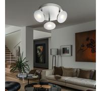 Faretti Da Soffitto LED Plafoniera Rotondo Punti Opale Alluminio 25 CM Soggiorno