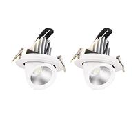 Faretti da soffitto Moderni da Incasso, Illuminazione da soffitto Regolabile per Interni, 2 Confezioni di faretti da Incasso a LED, alloggiamento in Alluminio, Illuminazione per Quadri da galleri