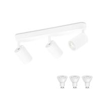 FARETTI DA SOFFITTO NERO 3 LUCI LED 5W PLAFONIERA ORIENTABILE MODERNA