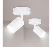 Faretti Da Soffitto Orientabili Base Rotonda, GU10 Lampada Faretti LED Soffitto,