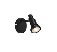 BRILONER- Lampada da parete a LED bagno, regolabile, Lampada da parete a LED bagno, IP44, colore luce bianca calda, GU10, nero, 80x106 (DxH)