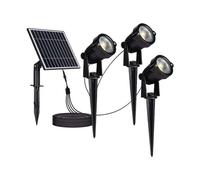 Faretti LED da Giardino 31.2W con Picchetto e Pannello Solare Colore Nero