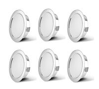 Faretti LED da incasso per mobili, 230V 3,5W G4 3000K 300LM, cavo di collegamento da 15 cm, faretto da incasso, in acciaio inox spazzolato, al posto delle lampade ad alogene Set di 6