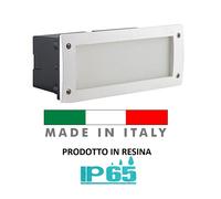 FARETTI LED SEGNAPASSO 5W O 15W O E27 INCASSO RETTANGOLARE IP65 ESTERNO