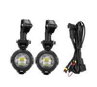 Faretti Moto 2 Pezzi 40W Lampada Ausiliaria A LED 6000K Kit Luce Guida Super Bright Lampadine Illuminazione DRL Moto Per BMW Per K1600 Per R1200G(Light and wire)