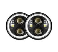 Faretti Moto Led Per Rocket III 3 Per Speed Per Triple Per Street Per Faro Anteriore 5 3/4" Per Iron 883 Per Dyna Proiettore A LED .75 Pollici Fanale Anteriore Faro(2 PCS Black)