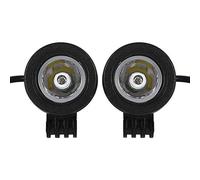 Faretti per Moto Led, Faro da lavoro a LED per motocicli, 2Pcs 10W Fari Rotondo Faretto Led potenza Universale Impermeabile Ausiliaria Off Road Moto Driving Fendinebbia Faretti Fari