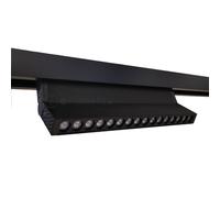 Faretti proiettore per binario MAGNETICO 48V monofase nero cilindro e giunti