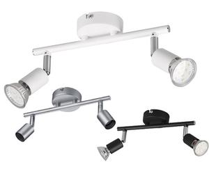 FARETTI SOFFITTO TRIO PARIS 2 LUCI NERI