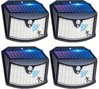 Faretti Solari a LED da Esterno【4 Pezzi】 3 Modos Luci Solari da Giardino con