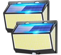Faretti Solari a Led da Esterno 【468LED 2000LM】 3 Modalità Luci Solari Esterno
