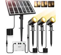Faretti Solari a LED Da Esterno, Bianco Caldo Faretto Solare Da Giardino 2 Modal