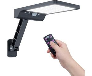 Faretti Solari a LED da Esterno, Moman Luce Solare LED Esterno con Sensore di Movimento 3 Modalità IP65 Lampada Potenti Impermeabili 2200mAh con Telecomando, Faretto-Solare-Luce-Esterno-Lampioni