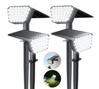 Faretti Solari da Esterno 4 Pezzi 44 LED Luci Solari da Esterno 3 Modalità IP65