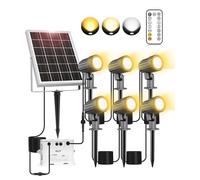 Faretti Solari Esterno 1200LM 6 IN 1 2 Modalità Dinamiche Lampade Solari da