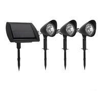 Faretti solari RGB per esterni, luci da giardino, multicolore, a LED, con telecomando, sensore dal tramonto all'alba, riflettore paesaggistico impermeabile per sentieri (luce bianca)