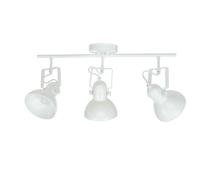 Faretti Spot Plafoniera Bianco Metallo 3 Fiamma Retrò Regolabile Soggiorno
