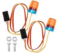 Faretti Veicoli Rc Compatibile Con TRX4 1/10, Per SCX10 1/14, Per Tamiya, Per Tractor, RC Crawler, Luci Flash RC Multifunzione, Lampada Di Allarme, Luce Lampeggiante.(Orange)
