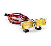 Faretti Veicoli Rc Per 1/8 1/10 20mm 1 Paio Fari Ricerca Trasparenti Gialli Rettangolari Accessori Modelli Auto RC(Yellow)