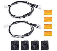 Faretti Veicoli Rc Per Tamiya R620 R470 Per Scania 1/14 2 Pezzi 3v Minigonne Luci Laterali Faretti Trattore Camion Ribaltabile Ricambi Auto(Yellow)