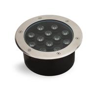 Faretto 12W 12 led incasso pavimento faro giardino bianco calpestabile IP68
