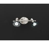 Faretto 2 luci metallo cromo spazzolato DISCO 4852 CR