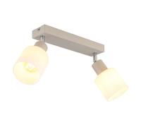 Faretto 2 luci rettangolare Globo Trent 280x80 mm sabbia satinato