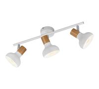 Reality Spot Bar Latika R81523031, Metallo Bianco opaco, Legno sintetico, escl. 3x E14