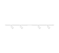 Faretto 4 luci Basic Set per sistema a binario 230V 2x0,75m Bianco Bianco
