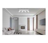 Faretto 4 luci Globo Robby 56x6x12 cm bianco Bianco